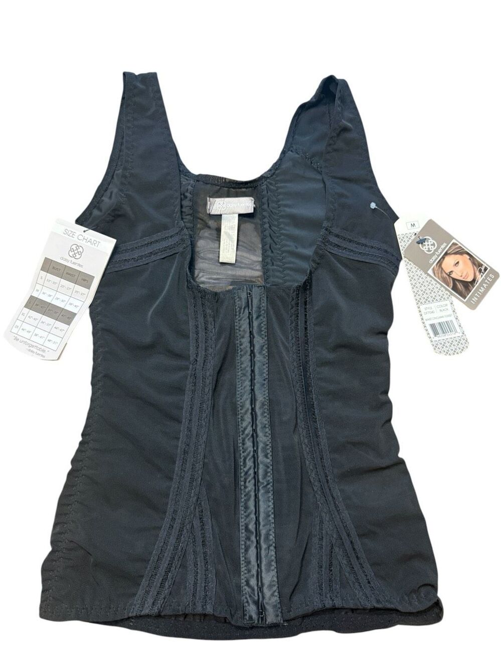 Daisy Fuentes Fashion Shaper Women's Medium Black Waist Cinching Torset NEW